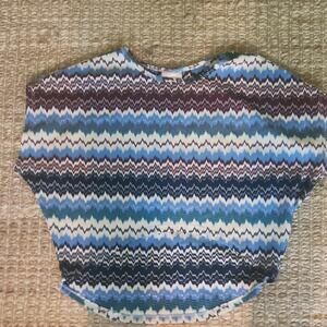 Romeo & Juliet Couture Multicolor Zigzag Crop Top